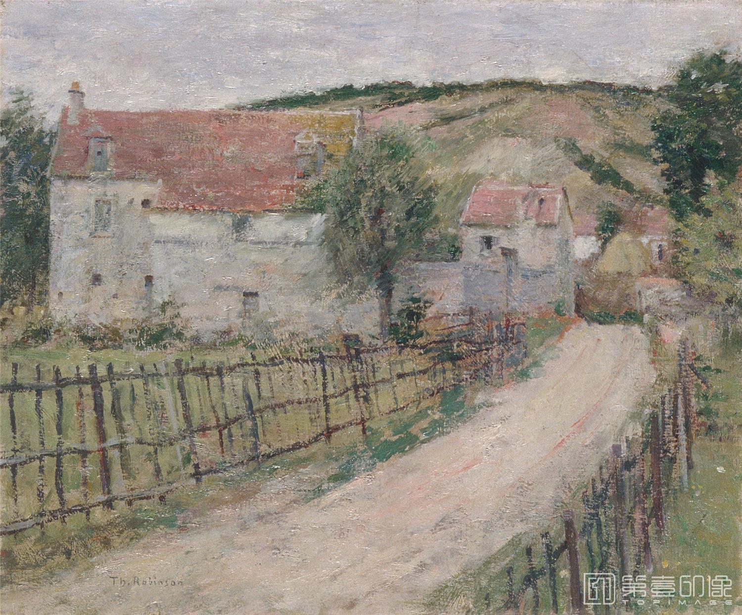 油画-美国纽约大都会美术馆油画藏画-Theodore RobinsonThe Old Mill (Vieux Moulin)-2037